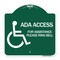 Signmission ADA Access for Assistance Ring Bell With New IsaHeavy-Gauge Aluminum Sign, 18" H, GW-1818-24352 A-DES-GW-1818-24352 - alternate 1